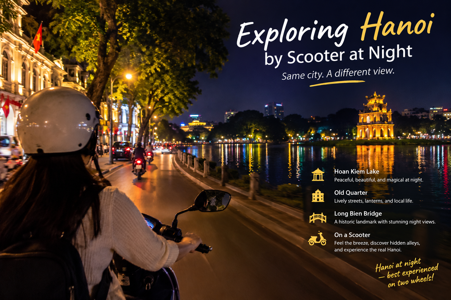 Hanoi Motorbike Tours - Explore the Unique Beauty of Hanoi at Night by Motorbike